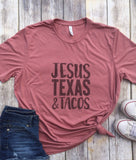 Taco Shirt, Taco Tee, Taco Love, Texas Shirt, Texas Tee, Jesus Texas Taco, Taco Lover, Foodie Gift, Tacos Top, Tacos, Taco, Taco Tuesday