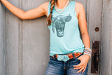 Cowgirl Tank Top, Western Birthday Shirt, Cow Shirt, Cattle Shirt, Cowboy Shirt, Festival Shirt, Cowboy Birthday, Fair Shirt, Women's Tank