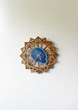 10" Blue Agate Sunburst Wall Clock