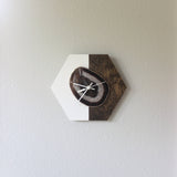 KISMET Design | 10" Black Agate Hex Wall Clock (Silent)