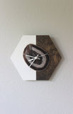 KISMET Design | 10" Black Agate Hex Wall Clock (Silent)