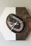 KISMET Design | 10" Black Agate Hex Wall Clock (Silent)
