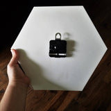 KISMET Design | 12" Black Agate Hex Wall Clock