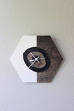 KISMET Design | 12" Black Agate Hex Wall Clock