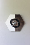 KISMET Design | 12" Black Agate Hex Wall Clock