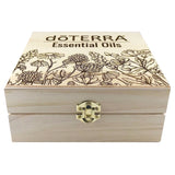 dōTERRA Wildflower Garden - Essential Oil Storage Box 25 Slot 15ml - Pine - Custom Laser Engravings - Host Gift New Advocate Gift