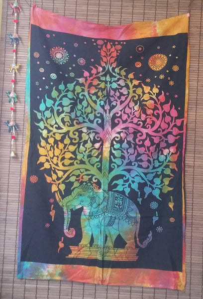 Tree of Life Tapestry, Tiedye Wall Tapestry Hippie, Wall Tapestry Nature, Bohemian Tapestry, Hippie Wall Hanging, xmas gift for her