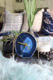 Blue Agate Desk Clock