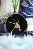 Black Agate Desk Clock