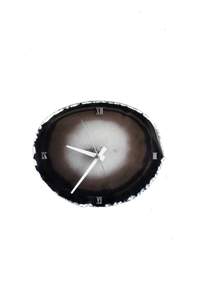 9.5" Natural Agate Slab Wall Clock