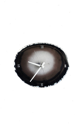 9.5" Natural Agate Slab Wall Clock