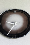 9.5" Natural Agate Slab Wall Clock