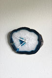 9" Teal Agate Slab Wall Clock