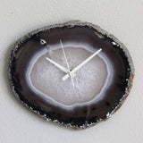 11" Natural Agate Slab Wall Clock