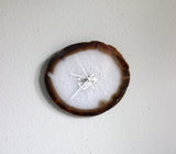 9.25" Natural Agate Slab Wall Clock