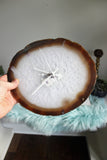 9.25" Natural Agate Slab Wall Clock