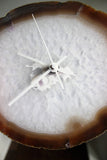 9.25" Natural Agate Slab Wall Clock