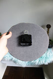 9.25" Natural Agate Slab Wall Clock
