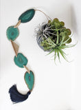Green Agate Tassel Garland