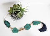 Green Agate Tassel Garland
