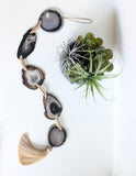 Gray Agate Tassel Garland