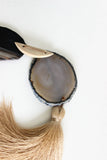 Gray Agate Tassel Garland