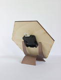 8" Teal Agate Wood Desk Clock