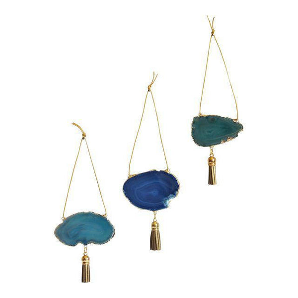 Agate Geode Ornament Set (B)
