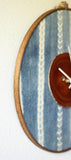 12" Textile Mudcloth Amber Agate Wall Clock