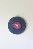 10" Textile Mudcloth Pink Agate Wall Clock