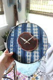 10" Textile Mudcloth Amber Agate Wall Clock