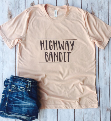 Highway Bandit, Western Shirt, Rodeo Shirt, Country Shirt, Boho Shirt, Bohemian Shirt, Hippie Shirt, Gypsy Shirt, Free Spirt, Good Vibes