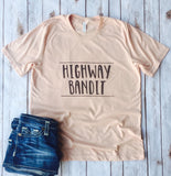 Highway Bandit, Western Shirt, Rodeo Shirt, Country Shirt, Boho Shirt, Bohemian Shirt, Hippie Shirt, Gypsy Shirt, Free Spirt, Good Vibes