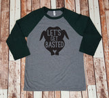 Let's Get Basted Baseball Tee - Holiday Shirt - Unisex Thanksgiving Christmas Shirt