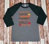 Every Year I Fall For Pumpkins, Bonfires, S'Mores, Autumn Leaves, Apples And You - Holiday Shirt - Unisex Thanksgiving Christmas Shirt