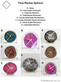 11.5" Natural Agate Slab Wall Clock