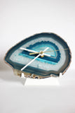 Teal Agate Desk Clock
