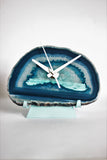 Teal Agate Desk Clock