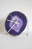 Purple Agate Desk Clock