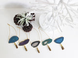 Agate Geode Ornament Set