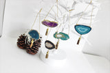 Agate Geode Ornament Set