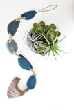 Teal Agate Tassel Garland