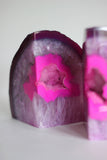 Pink Agate Bookends