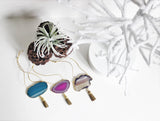 Agate Geode Ornament Set (F)