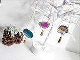 Agate Geode Ornament Set (F)