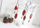 Amber Agate Geode Ornament