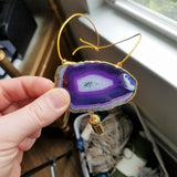Agate Geode Ornament Set (H)