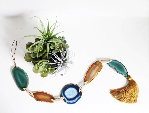 Combo Agate Tassel Garland