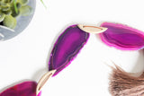 Pink Agate Tassel Garland