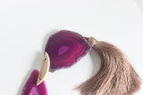 Pink Agate Tassel Garland